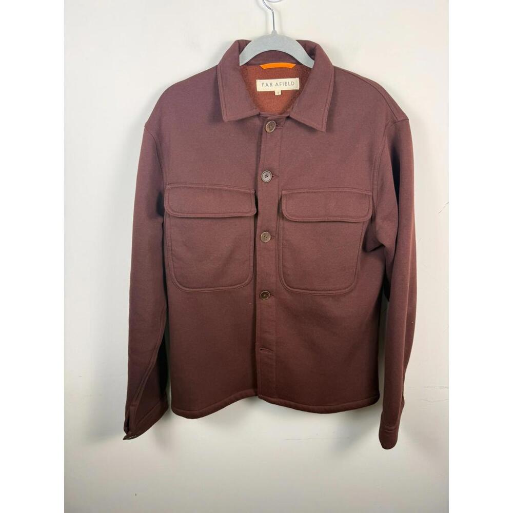 Far Afield Normsk‎ Chocolate Brown Chore Trucker Jacket Large Huckberry